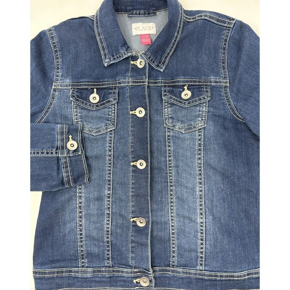 Childrens Place Girls Blue Denim Jean‎ Jacket  Size 10/13 L - Picture 1 of 7